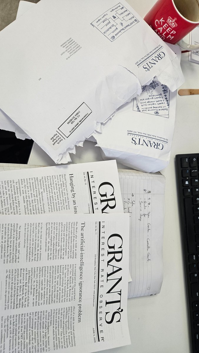 SoutheyCapital's tweet photo. @GrantsPub June 5 and May 22 just arrived ! 
How about online only subscription ? https://t.co/OJU5B5fMi2