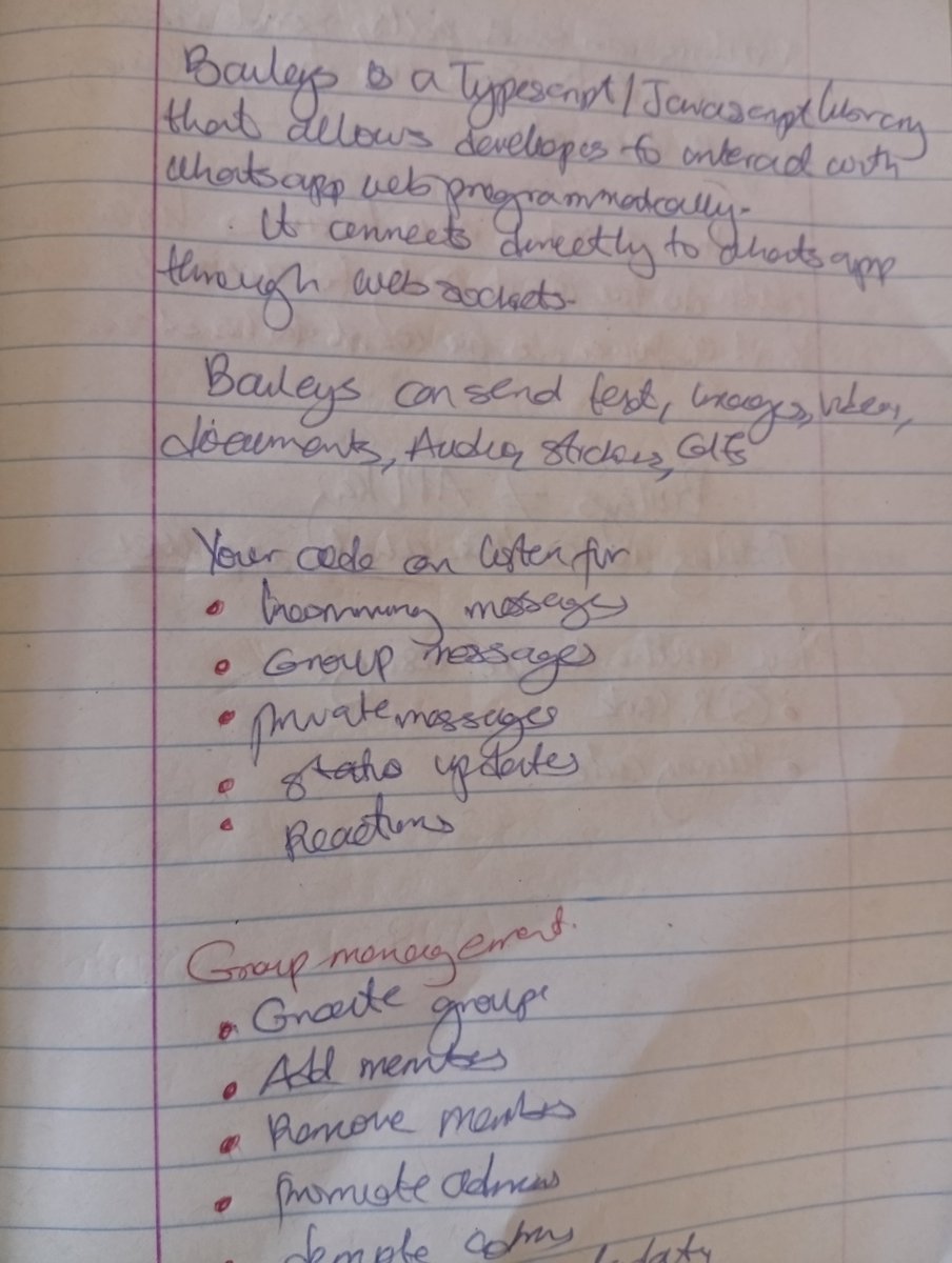 AdeagboRodiyyah's tweet photo. Day 69 of #80DaysOfCode π
β¨ Heard about Baileys API & Learned how applications can interact with WhatsApp programmatically
β¨ Explored automation possibilities
β¨ How much power and trust should software have?
#Python #Rodiyyahwrites #Techgirl https://t.co/1Nx21knjC4