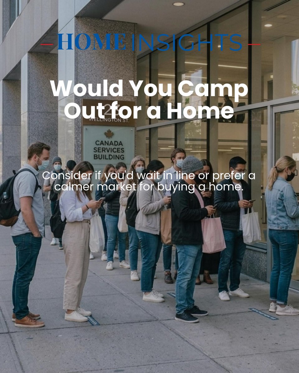 Remaxraysmiley's tweet photo. Families are waiting days to buy new homes in Ottawa, a clear sign demand drives action. Would you ever camp out for your spot, or does a calmer market matter more to you? https://t.co/FpHxaOc5Fc