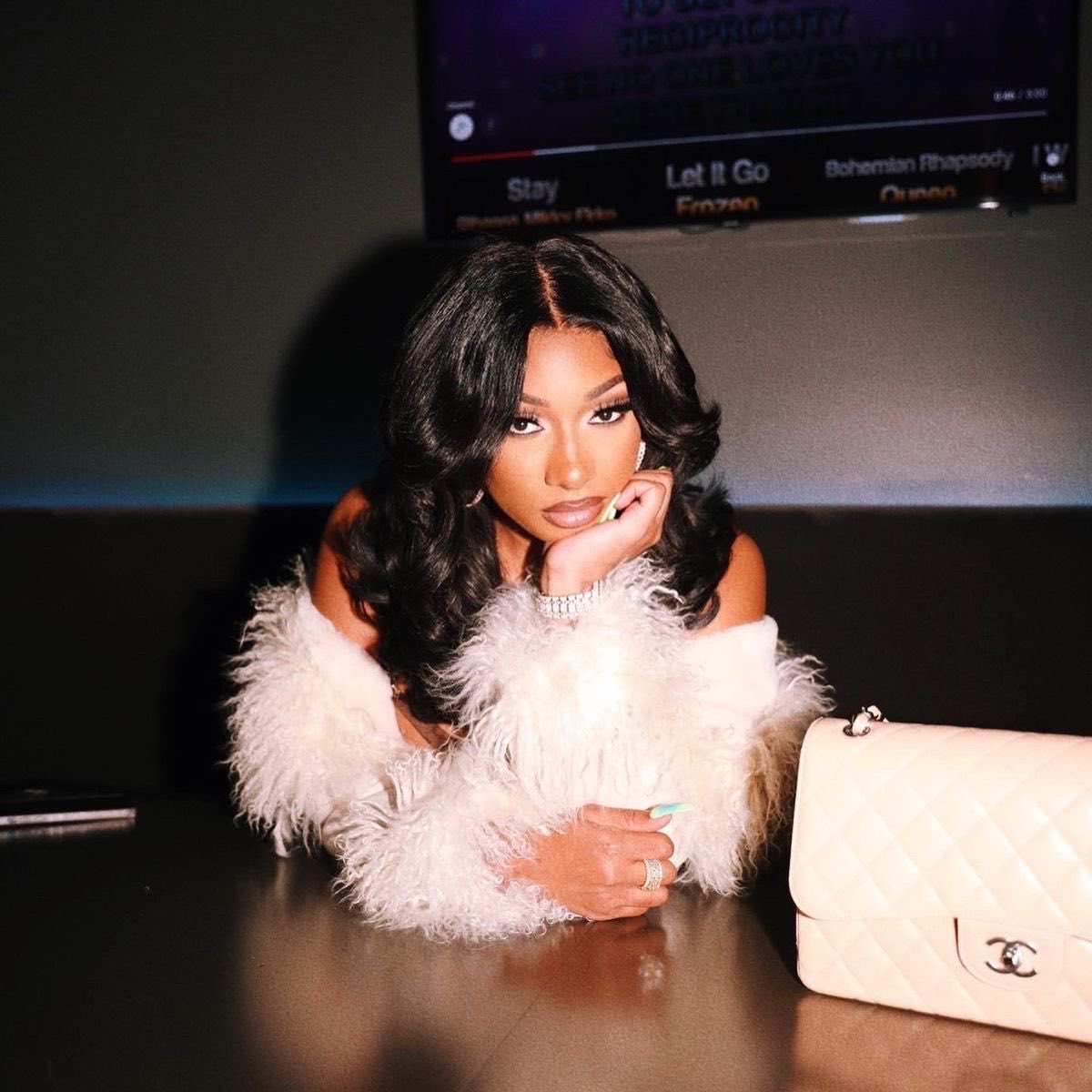 laurynslounge's tweet photo. Describe Megan Thee Stallion in one word https://t.co/zFyfFPiO9p