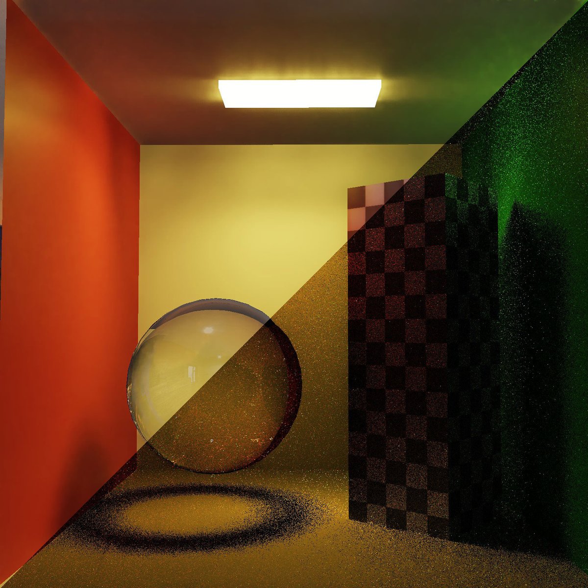 sephiroth_14's tweet photo. progress on my ReSTIR renderer - fixed GI bias and improved ReLAX denoiser. making my next commission work with this now... #pathtracer #realtime https://t.co/ZTkoJqmvIG