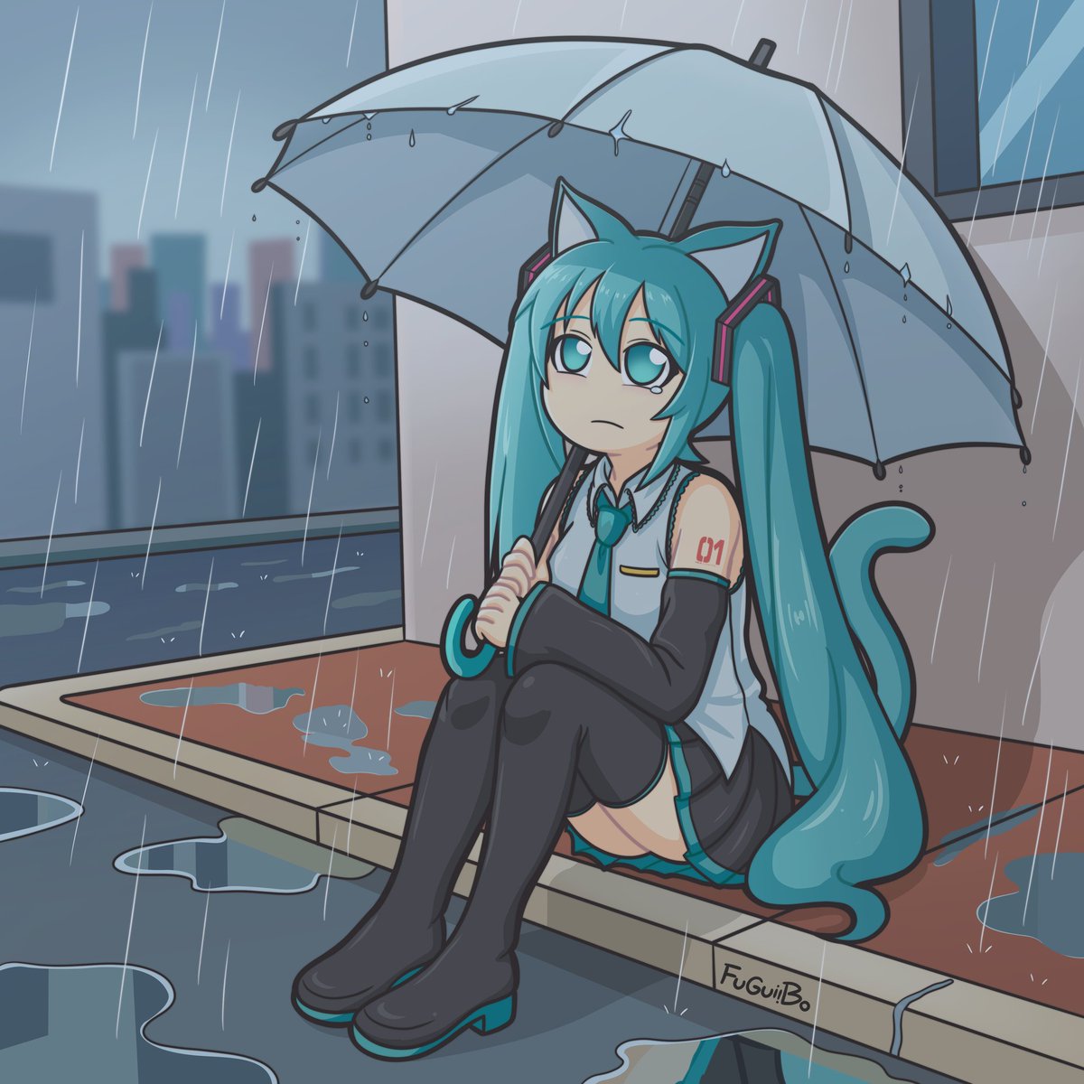 FuGuiiBo's tweet photo. La gata bajo la lluvia. https://t.co/Nsp5aeNFWJ