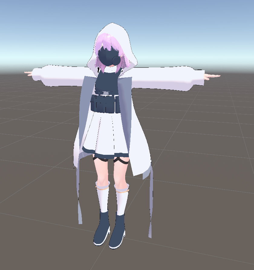 V_washi's tweet photo. 【 作業報告 】 ブルアカ　アツコ　衣装      
＋2h　計16h   
 
この段階でUnityにもっていってみる、まだ作りこみ切る前に貫通や面の向きなど確認しておくことで修正があっても気軽に作業できるメリットが…！
  #Blender #VRChat https://t.co/38PRVr7p9W