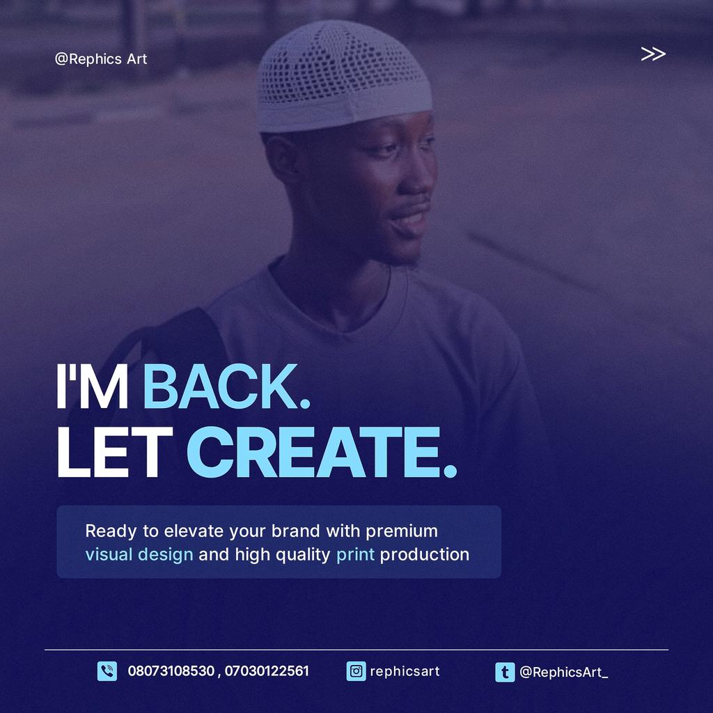 RephicsArt_'s tweet photo. I’m back and ready to create. 

I've been away working on some things behind the scenes, but now it’s time to get back to work.
I am fully active and taking on new projects for:

Visual Designs
Print Production
Let’s bring your ideas to life.
📩 Send a DM to get started today! https://t.co/VR0BMCTqcl