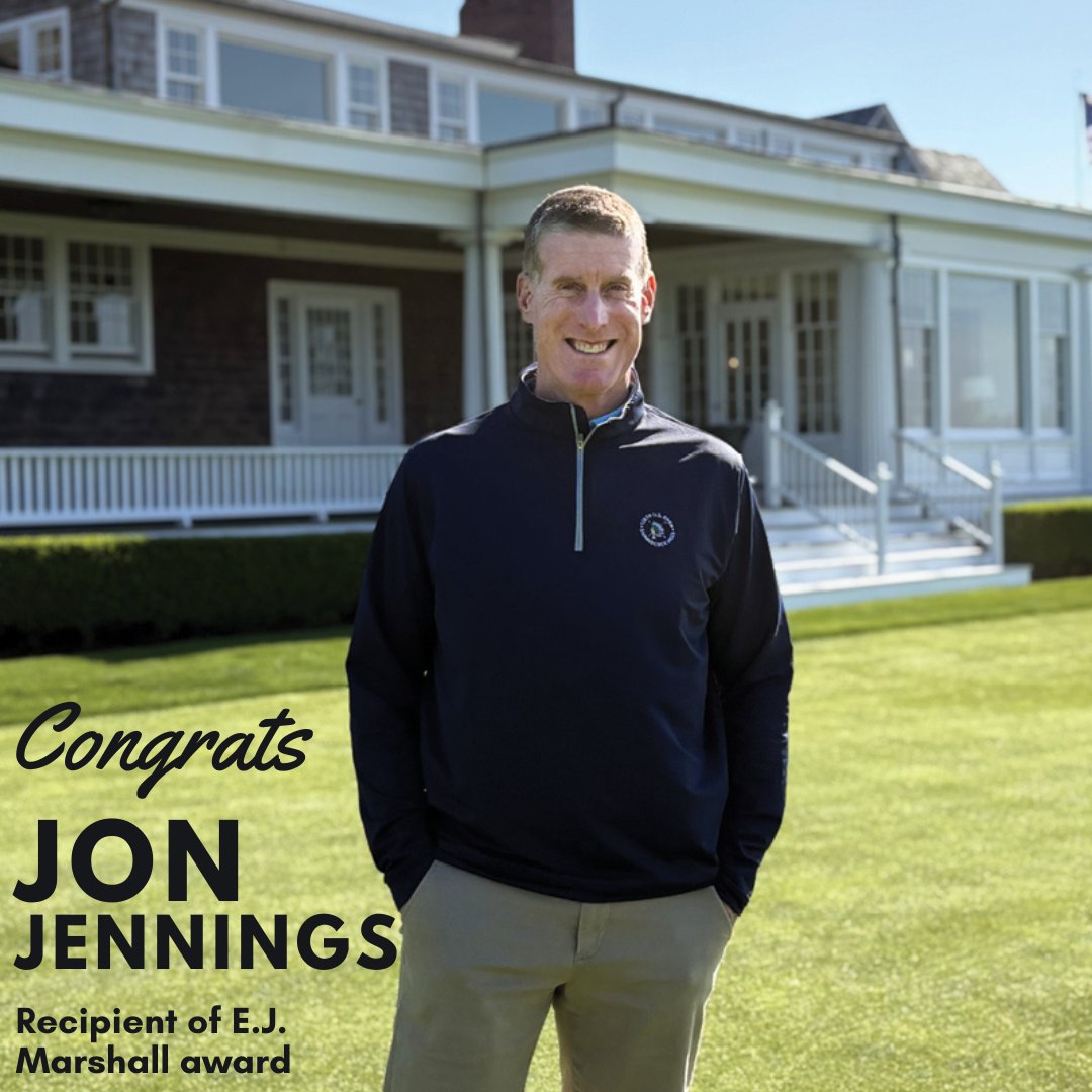 Aquatrols's tweet photo. We’re thrilled to see @Jonsjennings honored with the USGA’s E.J. Marshall award. Congratulations from our team to yours. https://t.co/39KntglgPi