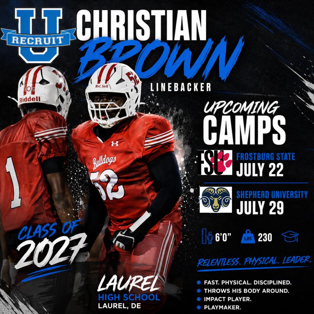 coach_kuartez's tweet photo. Class of 27 Linebacker @ChristianB52_ will be participating in the upcoming @FrostburgFBALL and @SURamsFootball camps!

#hudl #CollegeRecruiting #footballrecruiting #hsfb #collegefootball https://t.co/YvMyUvnTqA