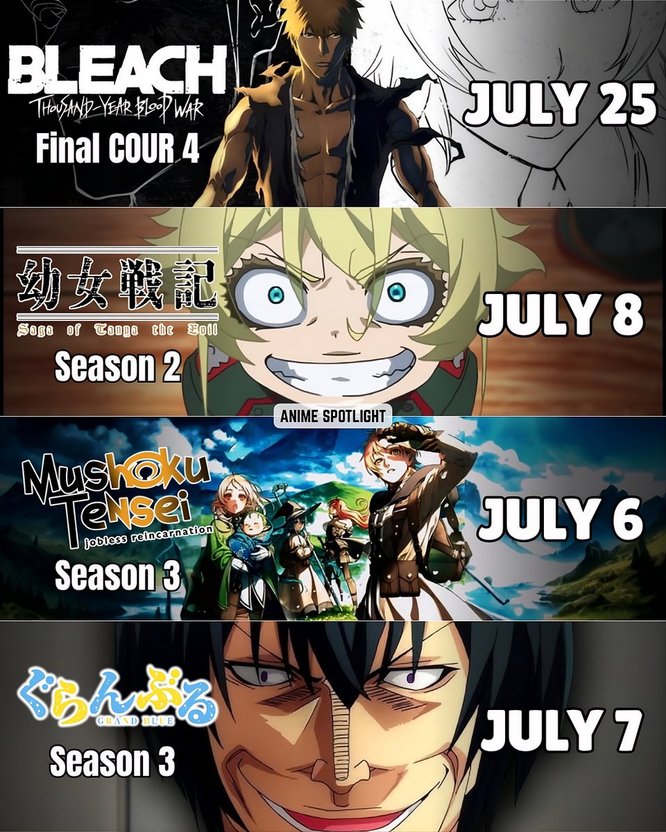 AnimeSpotlightt's tweet photo. Summer Season is almost here 😍 

Which Anime are you most excited for? https://t.co/jVqt2peAgi