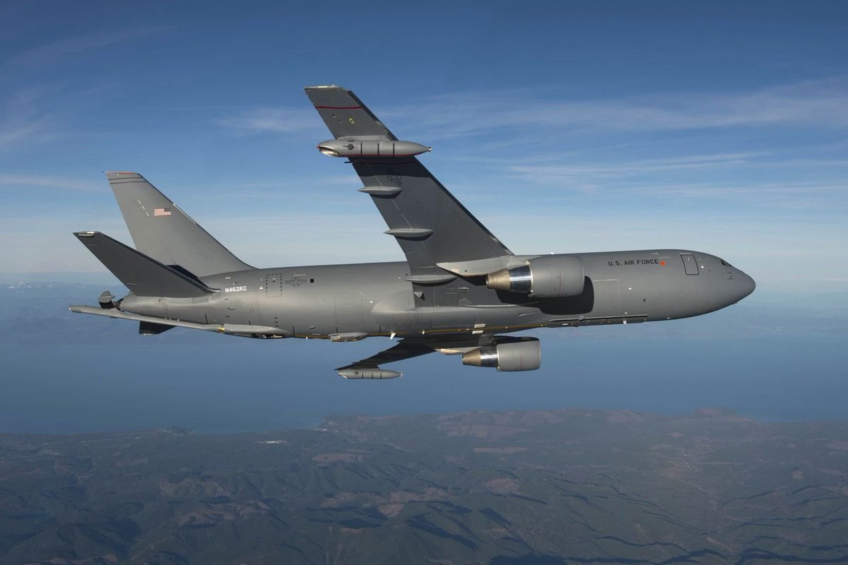 MarioNawfal's tweet photo. 🇺🇸🇮🇷 The U.S. just stacked nine tankers over Hormuz

Six KC-135 Stratotankers and three KC-46A Pegasus, all running refueling loops around the Strait.

These planes don't drop anything, they keep fighters fueled and airborne, and you don't crowd this many of them over one narrow waterway unless you expect jets to be up there for a long stretch.

It's one of the heaviest tanker buildups the region has seen lately.

Fuel is the quiet part of a loud plan, and right now there's a lot of it circling Iran's doorstep.

Source: @sentdefender / Writer: Daniyal