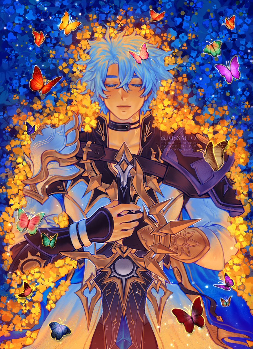 rissaito's tweet photo. forget me not 🦋☀️🌾
#phainon #HSR https://t.co/A20Prj6pb7