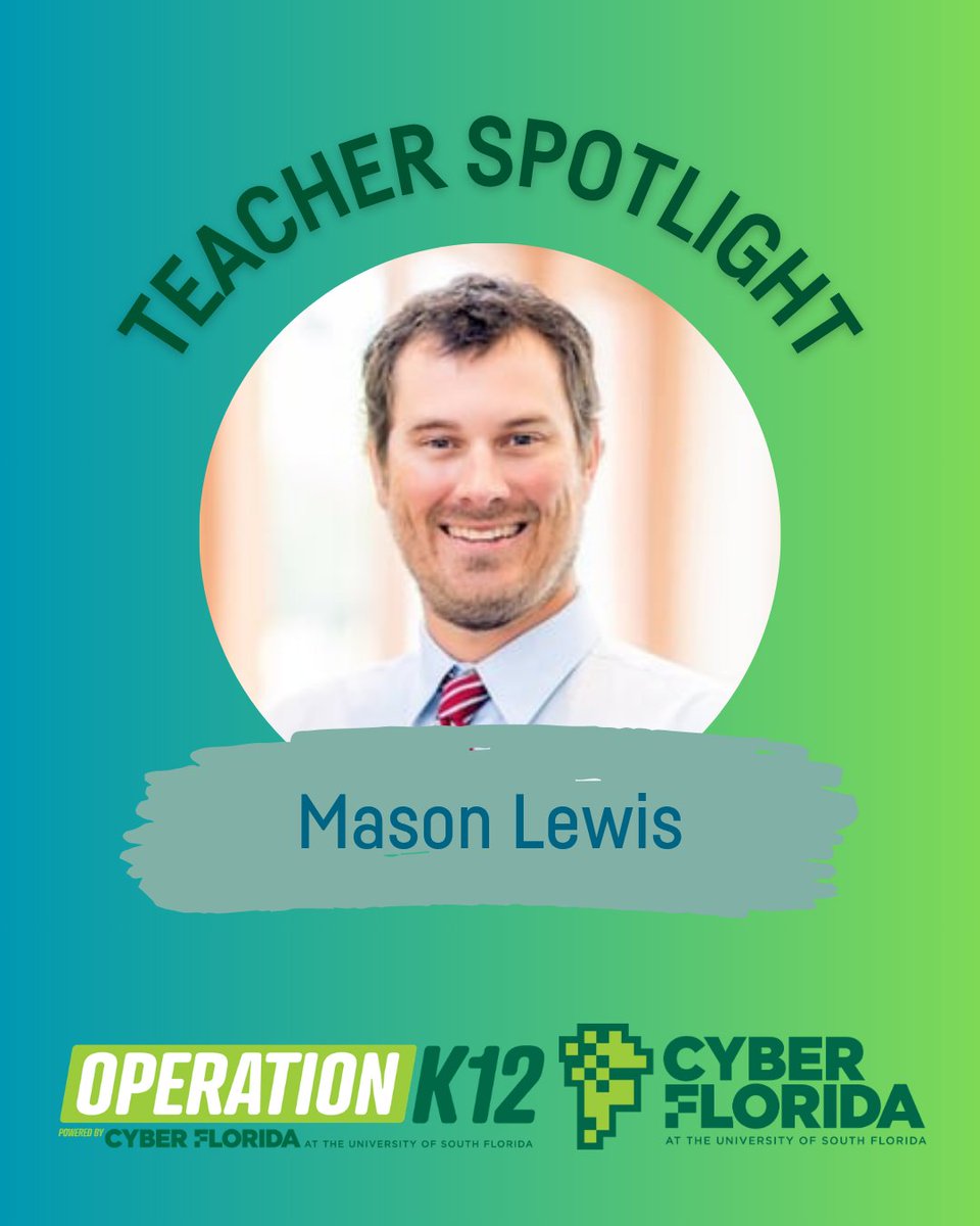 CyberSecurityFL's tweet photo. As the leader of Hernando High School’s Academy of Computer Science and Cybersecurity, Mason Lewis has spent more than two decades helping students build skills and a passion for technology.

Learn more about Mason’s journey:
🔗 https://t.co/HED7QPLPrG

#CyberSecurityEd #OpK12 https://t.co/0G8G6PuJZx