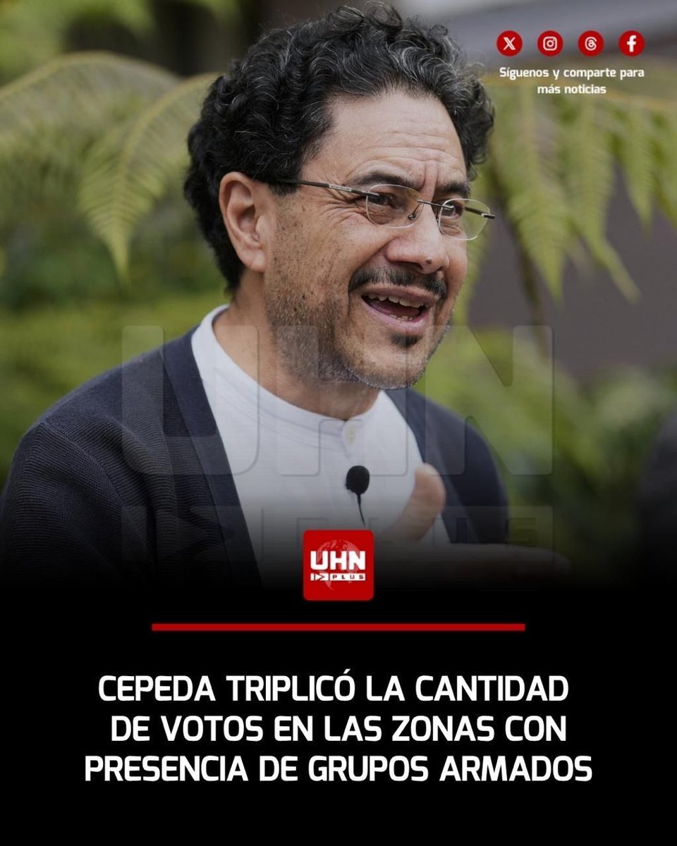 UHN_Plus's tweet photo. 🇨🇴‼️| De acuerdo a estadísticas oficiales, Iván Cepeda triplicó y hasta quintuplicó los votos en zonas de grupos armados. Según revela El Colombiano, ciudades como Chocó, Nariño, Valle, Cauca y Putumayo hubo un crecimiento sospechoso de la cantidad de votos. Esas zonas son controladas por la guerrilla, el narcotráfico y la minería ilegal.