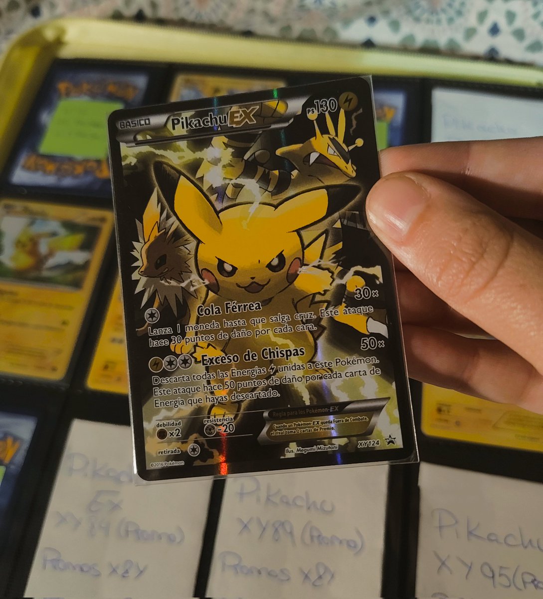 crissti_a's tweet photo. I love opening my album and enjoying my little Pikachu collection💖💖💖. Here are some of my favorite cards, too 😍 
.
.
.
.
#TCG #Pokemon #Pokemontcg #tcgcollector #pikachu https://t.co/wZyQuDSCIk