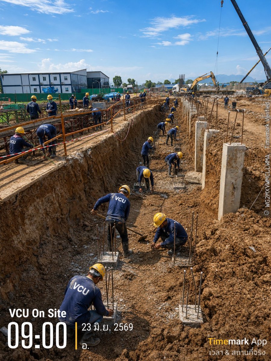 vishnucons's tweet photo. คน 30 คน 👷‍♂️👷‍♀️ เตรียมดิน เปิดโอ เทลีน 20 ฐาน 60 คิว คิวละ 300 = 18000 😅 แสรดด ด #ดูรวย #วิษณุฯแบรนด์ #ทีมงานคุณภาพ #ทีมช่างมืออาชีพ #งานฐานราก #งานโครงสร้าง #งานก่อสร้างอาคารโรงงาน #VishnuTM #VishnuCONS #VCU https://t.co/9HSMtovkfG