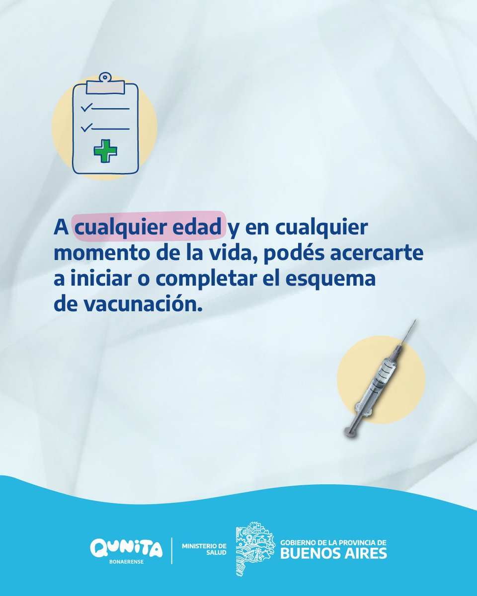 SaludBAP's tweet photo. Durante el embarazo y en la primera infancia, aplicarse las vacunas correspondientes es fundamental para cuidar la salud de las personas gestantes, las y los bebés y toda la familia.

❗ Pero atención: nunca es tarde para iniciar o completar el Calendario de Vacunación. https://t.co/Y8tB27NeYu