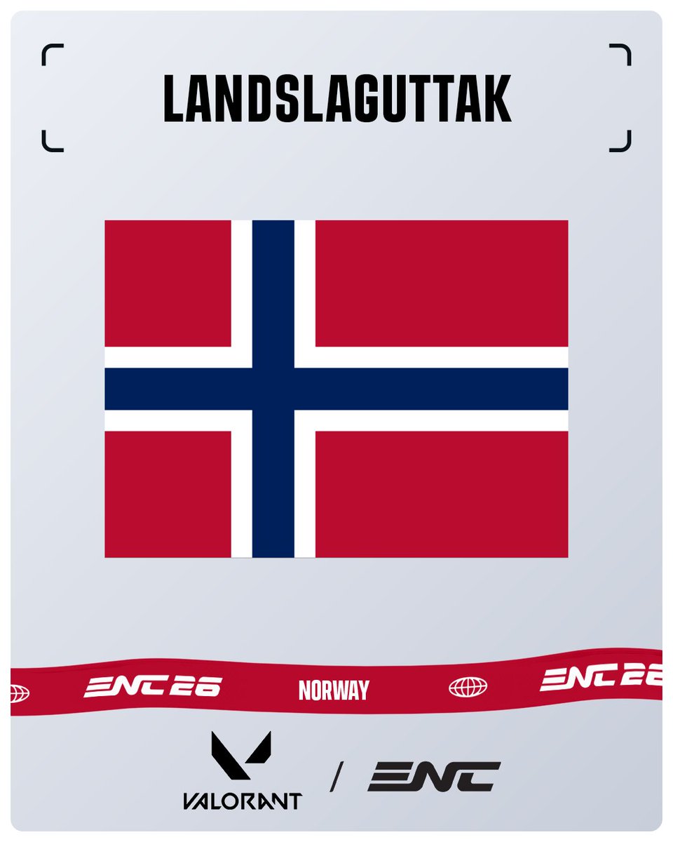 TeamNOR_Esports's tweet photo. Dette er laget som skal representere Norge i
@VALORANT i @ENC_EN!!!  

Main Roster
🇳🇴 Cintyx
🇳🇴 Leooo
🇳🇴 Fsau
🇳🇴 Laser
🇳🇴 Martux

SUBS:
🇳🇴 Snaptor

COACH:
🇳🇴 Puma (Hoved) 
🇳🇴 Snowkone (Assistent) https://t.co/kdhsMRrfKh