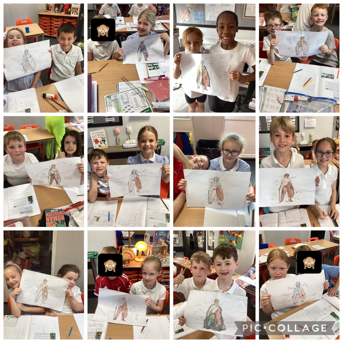 woodsettsy3's tweet photo. We are super eager to get planning and writing our character descriptions! So far, we have gathered adjectives, verbs and adverbs to help us and we have learned ALOT of specific Roman and Celtic nouns. See how many I can remember at home! 🙈 @WoodsettsSchool https://t.co/Ms9b05H4Ak