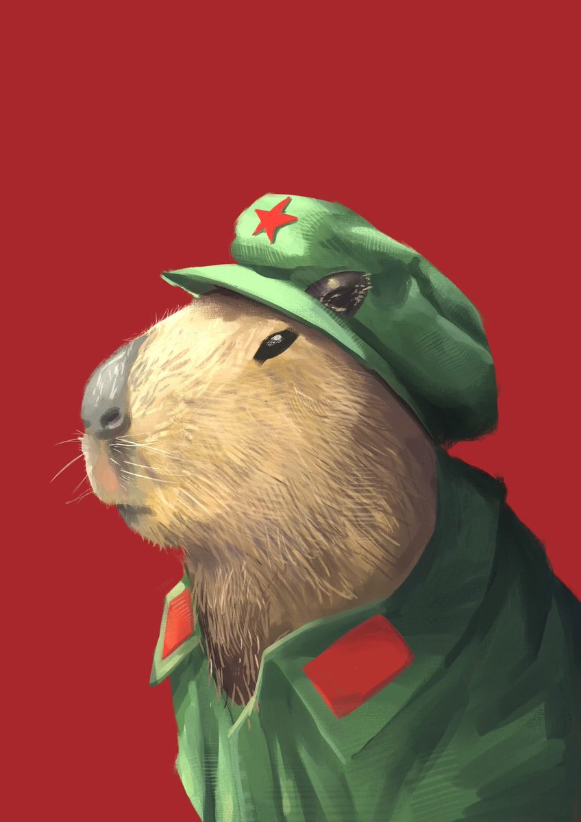proledevil's tweet photo. Today's art repost: capybara mao https://t.co/2CsdKbzw12