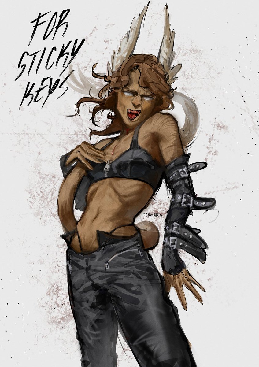 tenmaniv's tweet photo. sticky-keys oc their name is sylvia https://t.co/KNb81SvAnI