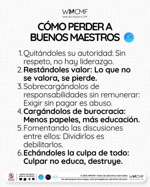 cmf_w's tweet photo. Lo que pocos ven: algunas de las cargas invisibles de un profesor. Enlace: https://t.co/ZOyyDuHFqM https://t.co/Q4HJY166ol
