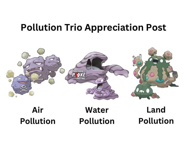 SlowSpeedrun's tweet photo. Everyone is always talking about Wheezing, Muk, and Garbodor being the pollution trio. How about we make it a quartet. Air pollution, Water pollution, Land pollution, and Sound pollution. Give my boys Whismur, Loudred, and Exploud their flowers! https://t.co/E5dSTkZ01Z