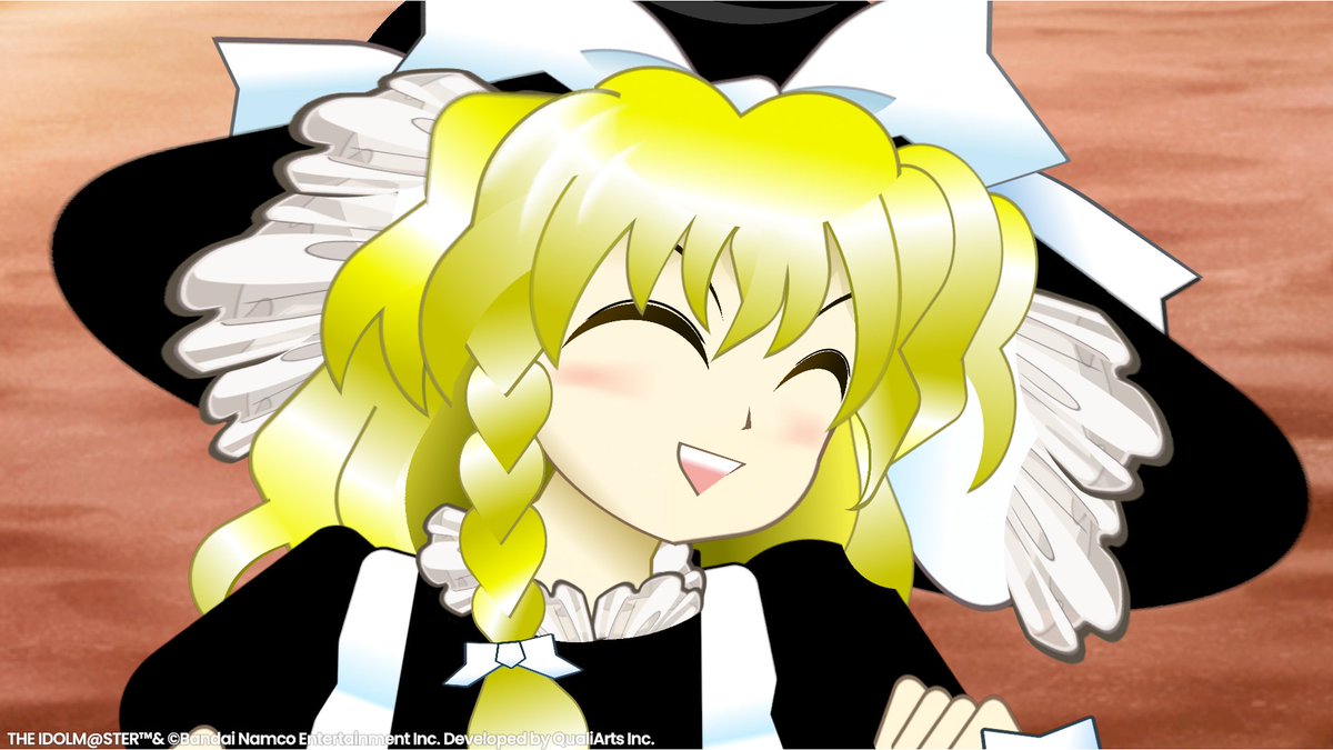 pure_zan's tweet photo. ああ、私？
そうだな、博麗霊夢、巫女だぜ
#学マス名刺 https://t.co/iJXjITHf7n