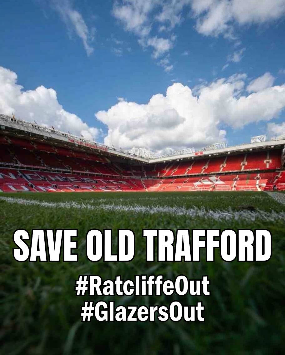 Monty_Mole_1970's tweet photo. Shove your new stadium up your arse you corporate parasites.

#RatcliffeOut 
#GlazersOut https://t.co/oSMAiw9XQM