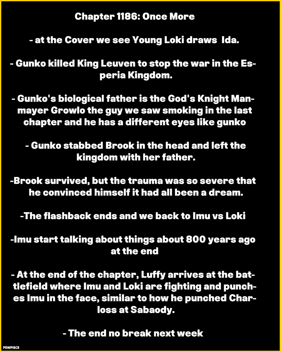 pewpiece's tweet photo. #ONEPIECE1186 

BRIEF SPOILERS FOR ONEPIECE CHAPTER 1186 BY ME https://t.co/jEbIXSUP2B