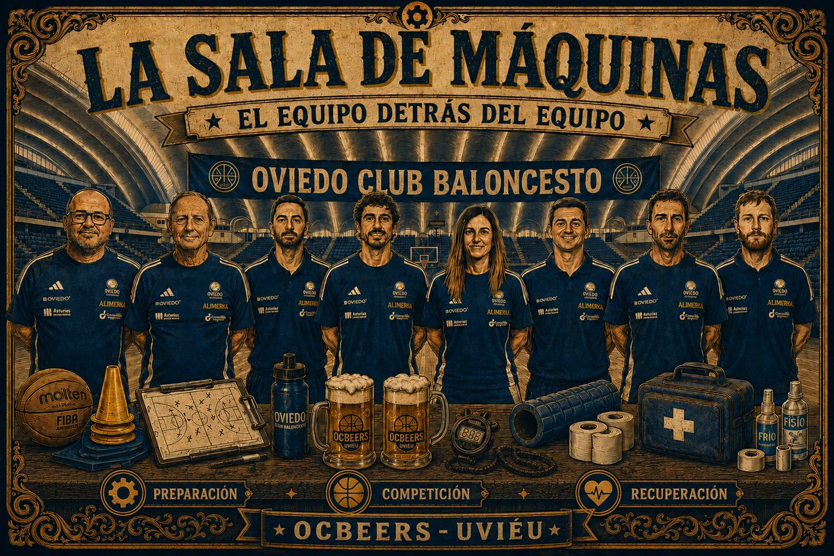 OCBeers_'s tweet photo. Cerramos la colección de #PegatinasOCBeers con la auténtica "Sala de máquinas" del @oviedocb, el equipo detrás del equipo.

Un grupo humano tremendo con Mikel, Alejandro, Jorge, Diego, Nerea, Daniel, Manolo y Emilio. Los que trabajan cada día desde la sombra. ¡Vaya equipazo! 💙 https://t.co/JSh6BJEwqq