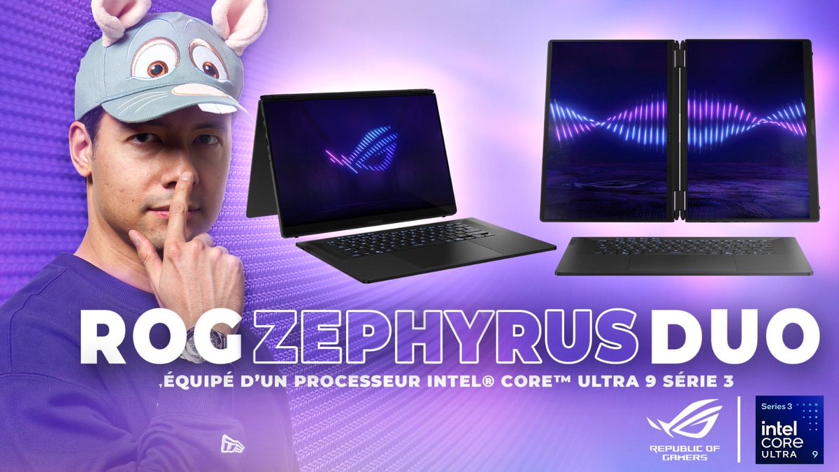 Lockl34r's tweet photo. J'ai reçu un ROG Zephyrus Duo équipé d'un processeur Intel® Core™ Ultra 9 série 3 🔥

Avec le double écran, je peux jouer à WoW tout en préparant ma prochaine session sur WoW, c'est exceptionnel

Merci @ASUS_ROG_FR &amp; @IntelFrance 

Collaboration commerciale https://t.co/oX07xI0UXa