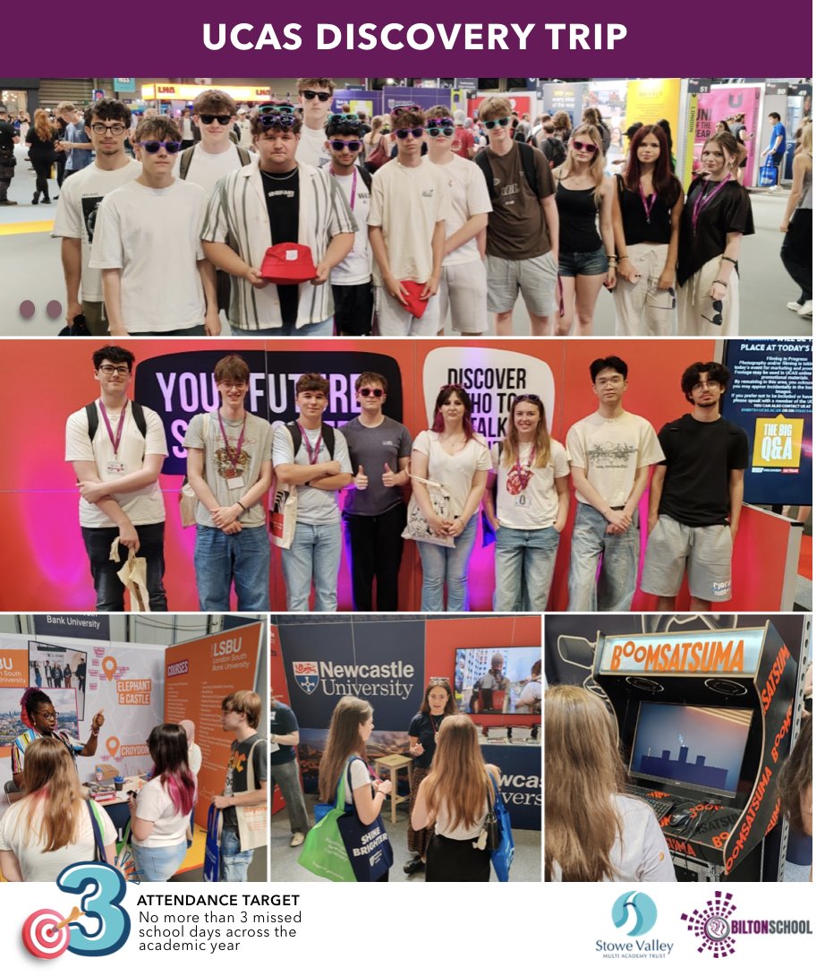 BiltonSchool's tweet photo. Today Year 12 students attended the UCAS discovery event at the NEC. Students were able to discuss their post 18 options with University and Apprenticeships providers to help them make informed decisions about their next steps. https://t.co/5nbEOWPdVB
