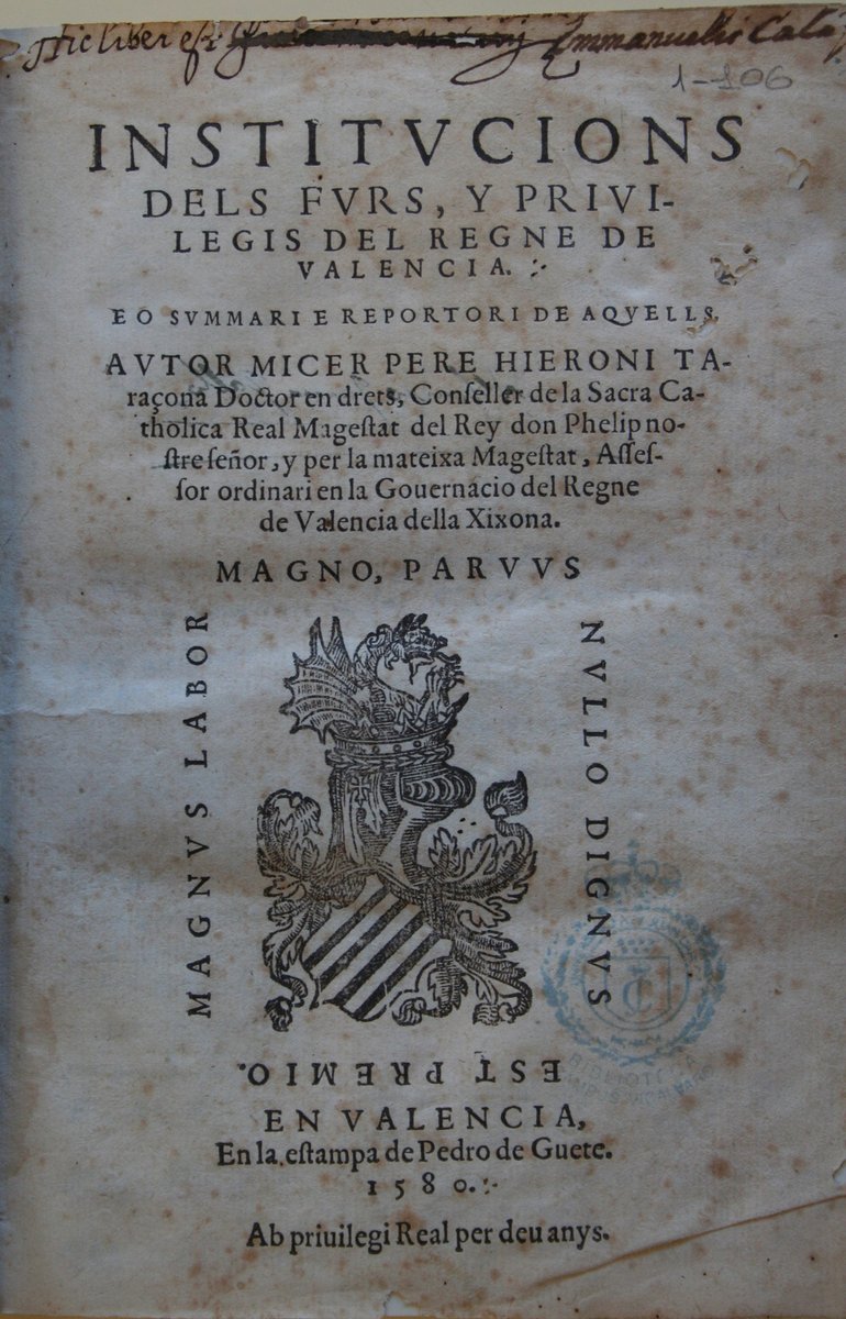 Antoni_Gelonch's tweet photo. #taldiacomavui, el 1707, Felip V promulgà el decret d'abolició dls furs d València, derogant tot el sistema constitucional: Corts, Generalitat, Governador General, Batle General, Justícia dl Regne, Consell General, Mestre Racional, Arxiu, Síndic, i Jurats d la Ciutat d València https://t.co/MaHBkKPnQo