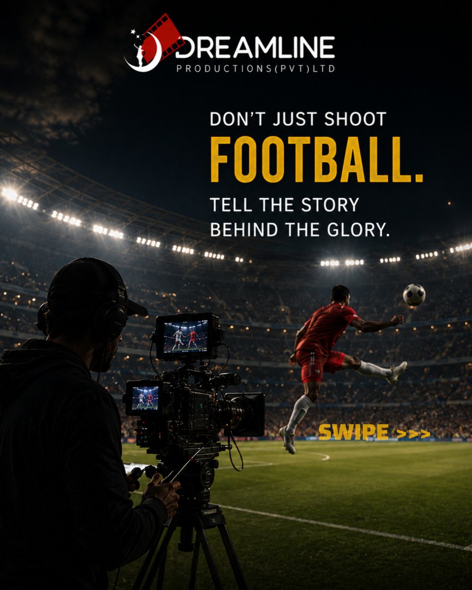 DreamlineP79966's tweet photo. People remember the goal.

The replay. The celebration. The trophy.

But behind every moment that millions watch, there's a team making sure nothing gets missed.

That's the story behind the story.

#DreamlineProductions #FifaWorldCup2026 #SportsProduction #Cinematography https://t.co/bs6mtwQ473