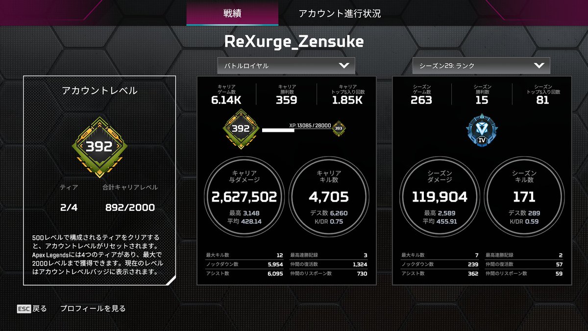Zensuke_games's tweet photo. 今シーズンも滑り込みで！
#APEX https://t.co/inH3S6F2h9
