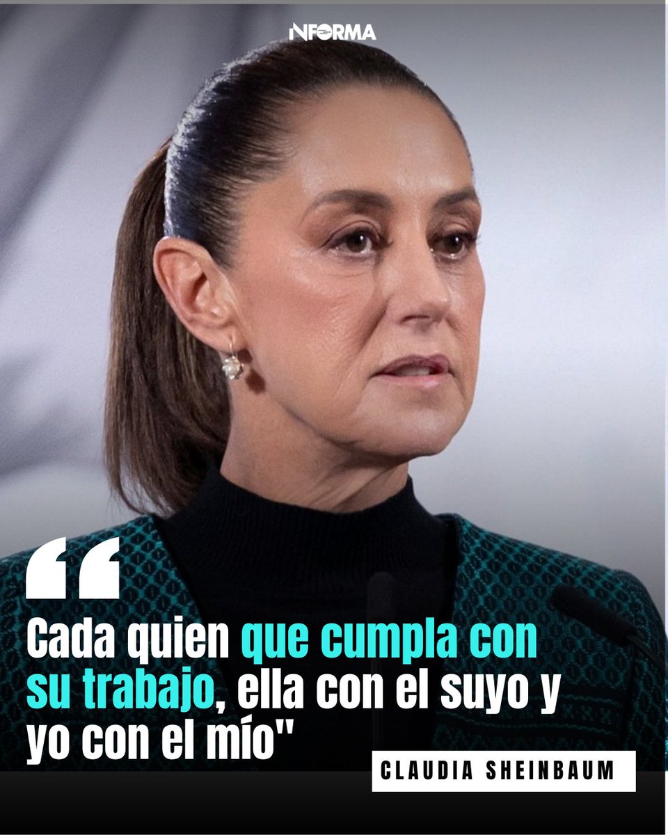 informamxc's tweet photo. "No voy a caer en un asunto de propaganda política. Cada quien que cumpla con su trabajo, ella cumpla con el suyo y yo con el mío." dice Sheinbaum en respuesta a Maru Campos tras pedirle que responda a las exigencias de EU sobre Rubén Rocha Moya https://t.co/g3ABgSIU2Y