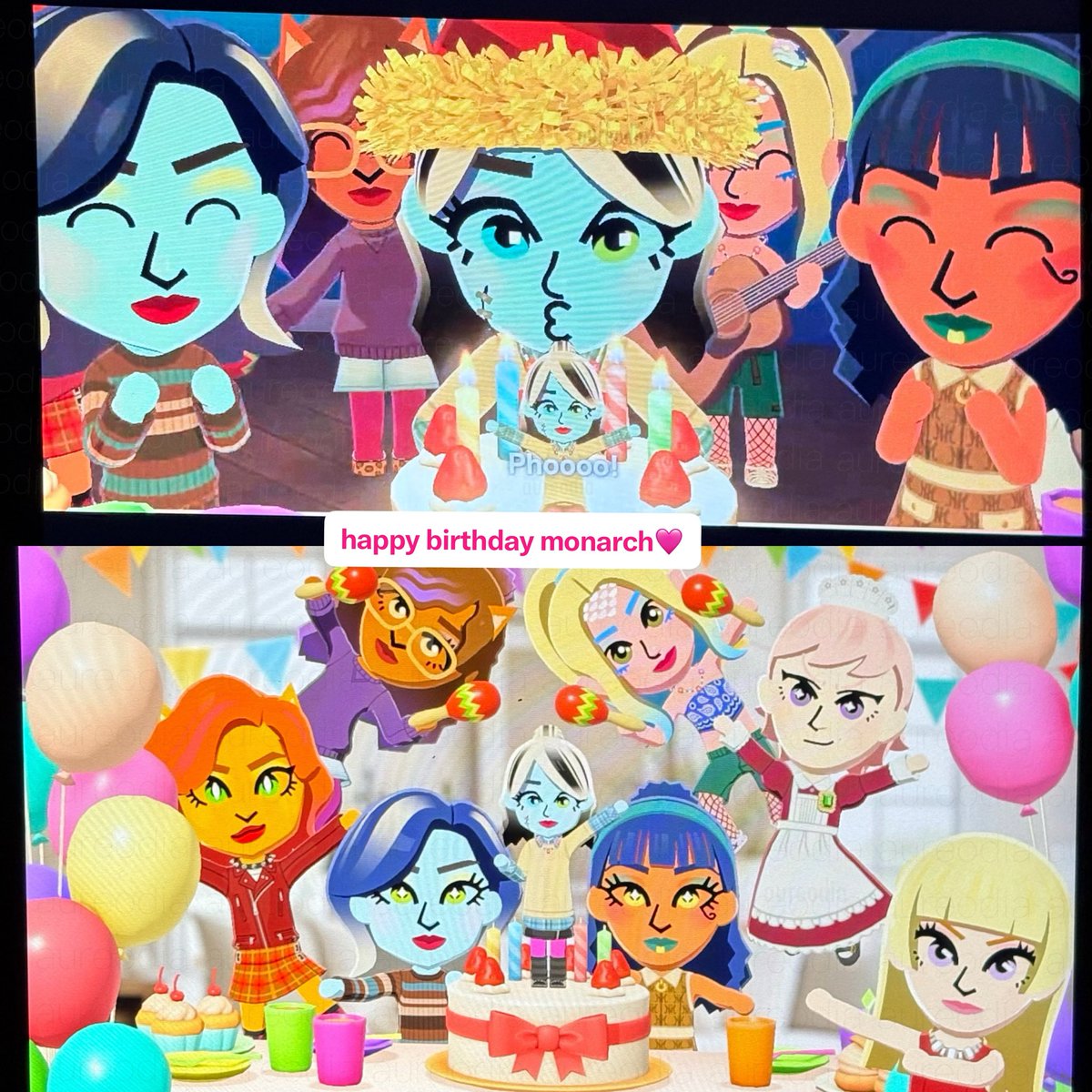 aureodia's tweet photo. happy birthday to THEE og monarch frankie stein🥳 one of my fave characters ever + my first ever mii weeeee https://t.co/WLy32BlJ89