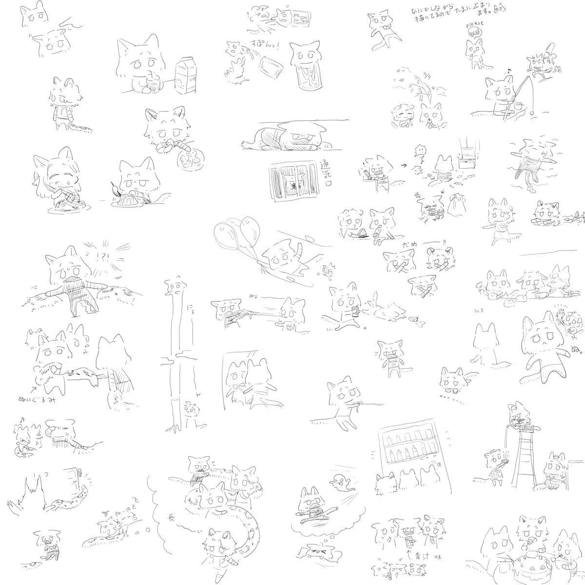 Howaiwasi's tweet photo. 絵チャありがとうございました～
バキマルズをいっぱい描きました。 https://t.co/8l9CVcz0Bl