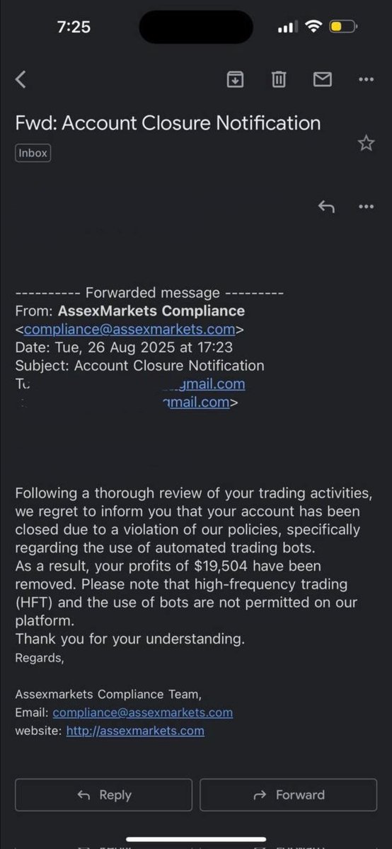 AU79executioner's tweet photo. Good day my brothers and sister at FXNG. 

A trader has yet again been denied a $19k payout by the almighty @assexmarkets 

He reached out to me and I suggested we contact @Habbyforex_ to resolve the issue privately but he has already done that and claims to have been blocked by @Habbyforex_  so that window is now closed. 

I'm giving all affilates and partners @assexmarkets  a 1hr window to contact me for a private settlement of this issue else I'll be left with no option than to put the full details of this scam out here. 

And let it be know that I don't delete public tweet, even after an even settlement, the digital footprints will always remain here. 

Tag any idolo which you know is currently affiliated with @assexmarkets so they can  see this. 

Thank you.