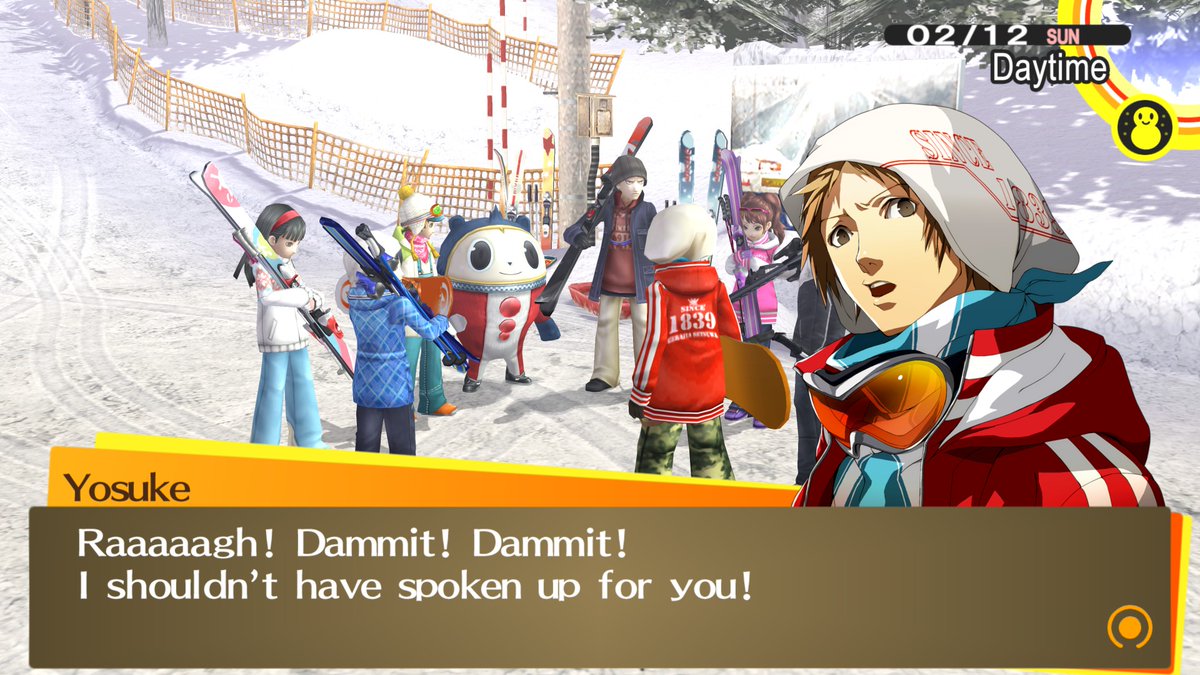 iloveRies86's tweet photo. I think people who complain about Yosuke's dialogue never fired back at him, it's so much funnier to answer like this https://t.co/bIxJZFKm71