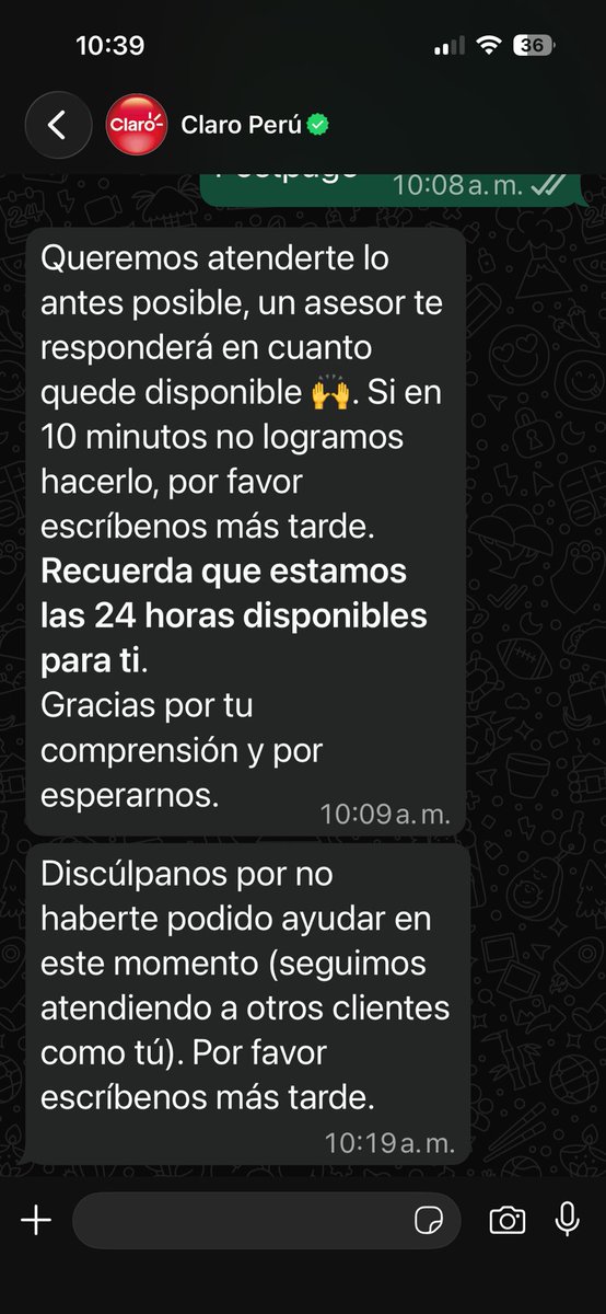 giacomo76's tweet photo. @ClaroPeru No sirve responde un bot que casi nunca resuelve problemas https://t.co/gZTuR7kaoi