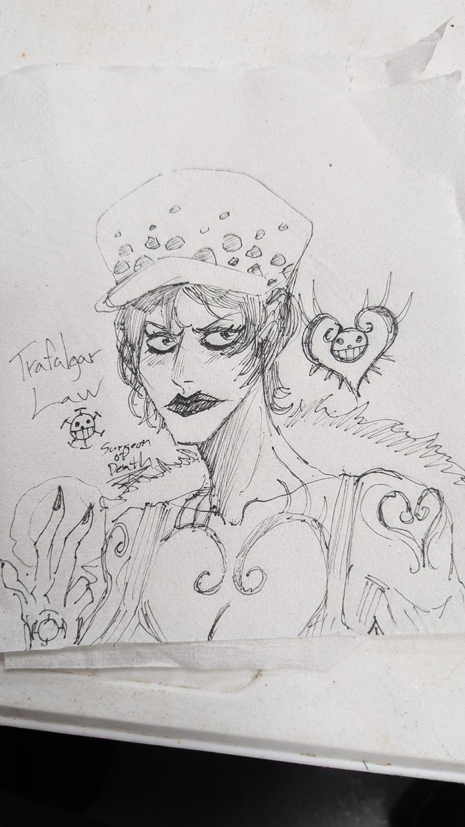 BroomSalesman's tweet photo. I wonder how many napkins I've drawn on in my life. https://t.co/omuOdctBDt