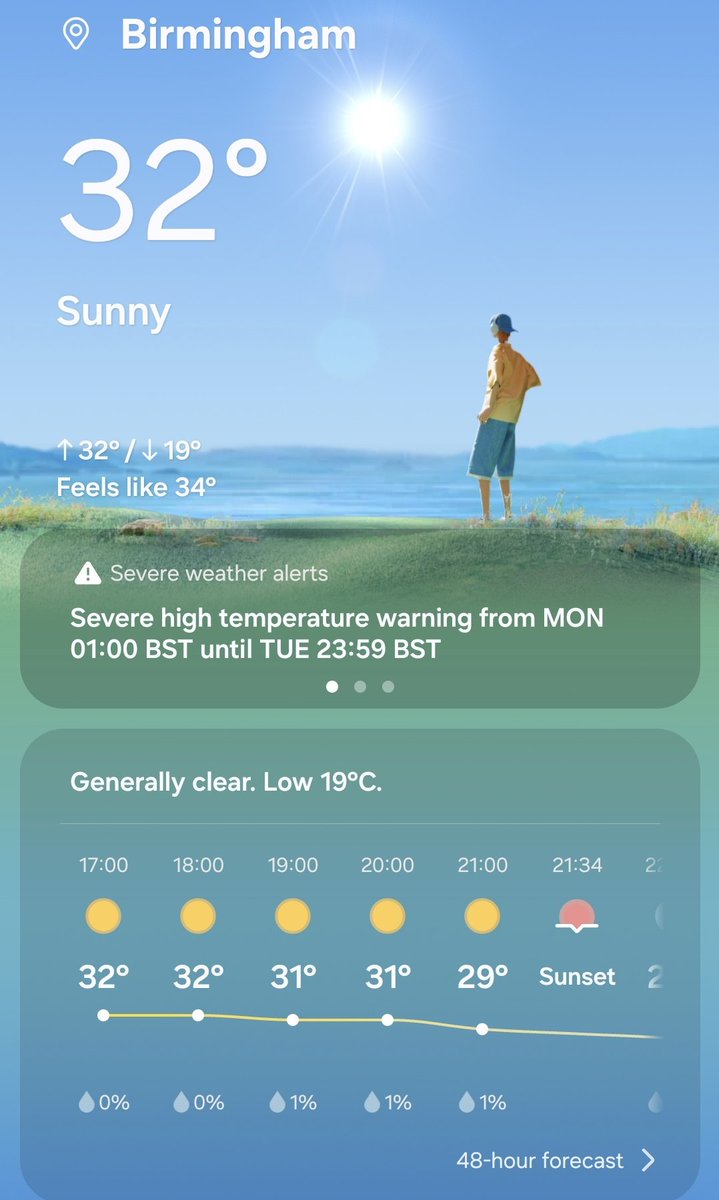 Silversmeasures's tweet photo. Us brits ain't used to these weather conditions 🤣 I'm melting🤣🫠. Stay safe guys meant to get hotter next few days, make sure to drink plenty of water 💧 #SummerisHere https://t.co/NYo7fwTNrr