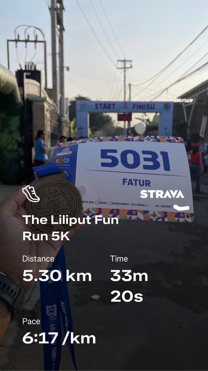 fatureich's tweet photo. Alhamdulillah event fun run pertama dalam hidup lancar tanpa kendala. Fun-nya dapet, sehatnya dapet, dan semoga pahalanya juga dapet👌

Sempet kaget juga sm performa diri sendiri, biasanya cuma sanggup lari dibatas pace 7 paling kenceng. Tapi giliran event gini bisa push pace 6😭 https://t.co/jODG8aXNy0