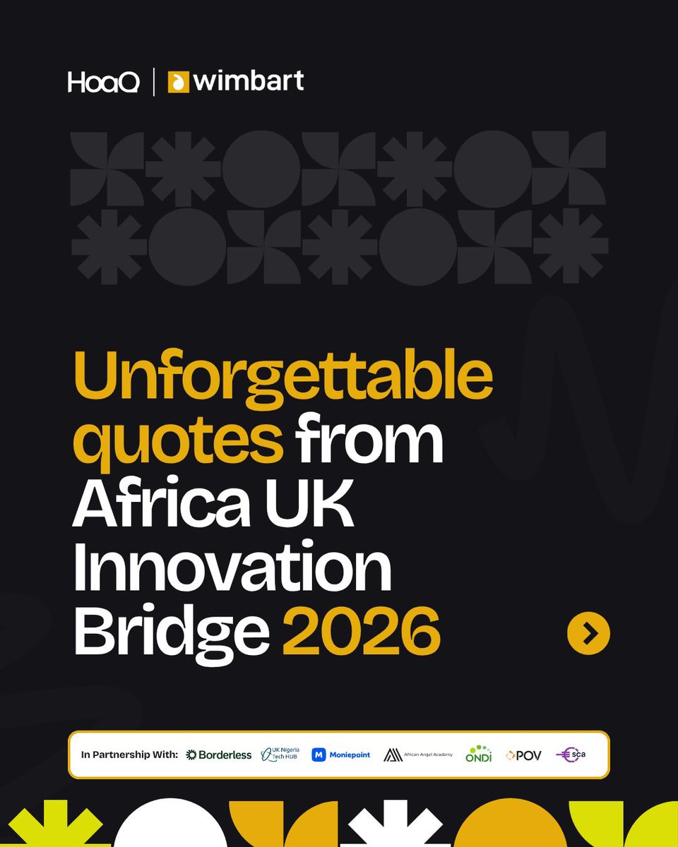 hoaqclub's tweet photo. It's been a couple weeks since the Africa-UK Innovation Bridge held in London and we're still reliving our favorite bits. 🧵 https://t.co/QdQAIUYaT0