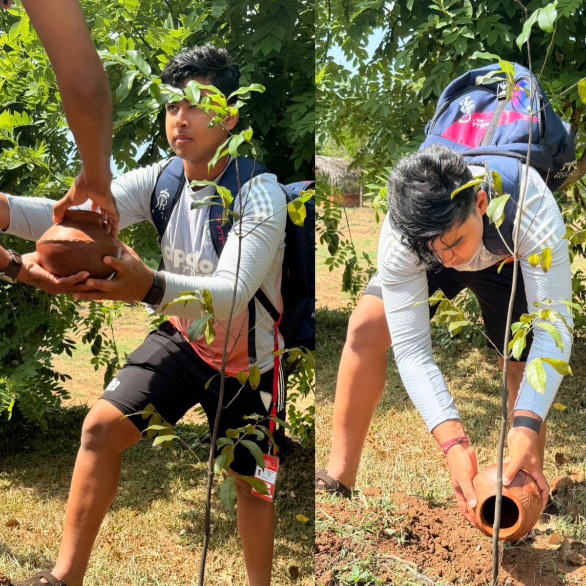 Cricket_live247's tweet photo. Vaibhav Suryavanshi planted a tree in Colombo after India won the Tri-Series against Sri Lanka. 🌱 https://t.co/YU8y5zh59i