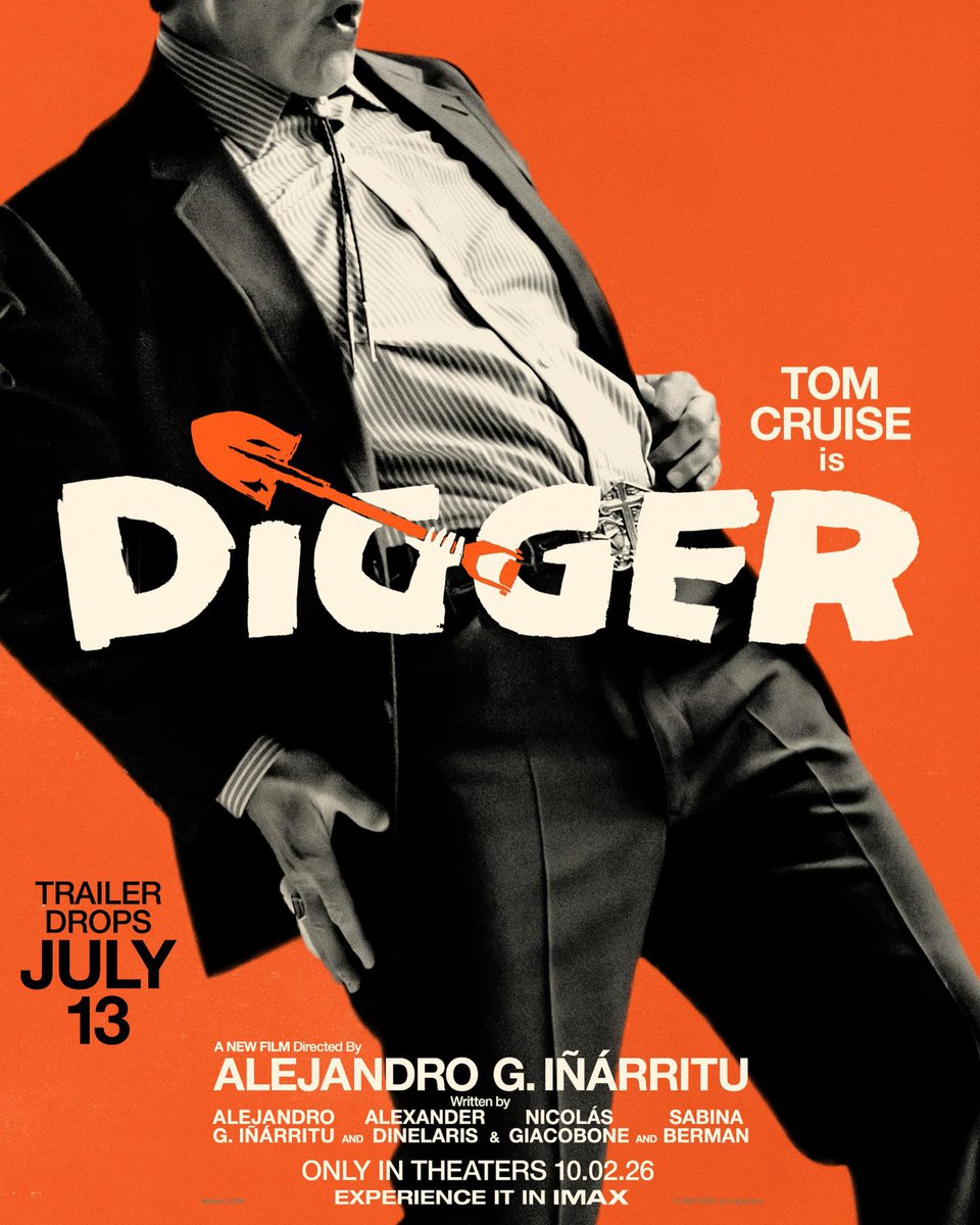 DiscussingFilm's tweet photo. New posters for Alejandro G. Iñárritu's ‘DIGGER’, starring Tom Cruise.

The film follows the most powerful CEO in the world who is ordered to save the world from a catastrophe that he created.

In theaters on October 2. https://t.co/H5stFu1iRo