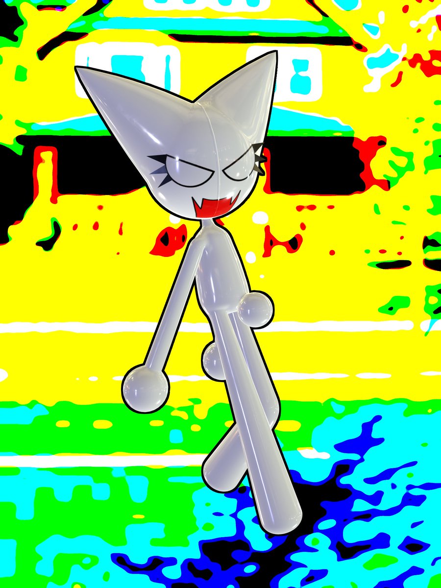 SunnyClowngorl's tweet photo. imagine being put in a suit that literally overstimulates your senses so badly that it breaks you and turns you feral. Amplifying every color and distorting every sound until you crack and start LOVING it.

Oh yeah totally unrelated btw I made a squeaky Femtanyl mascot suit :3 https://t.co/pxpwTdP6bO