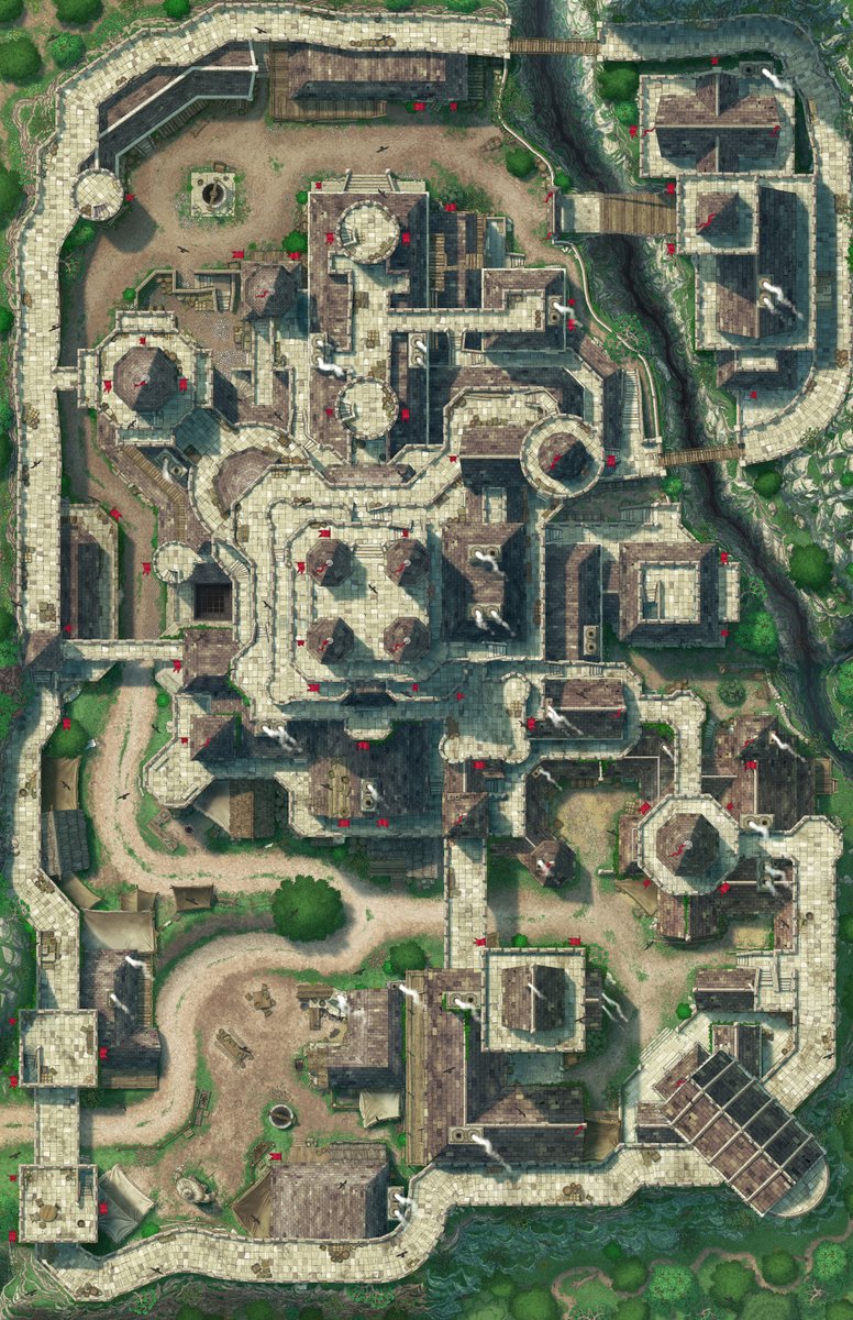 BoundBorough's tweet photo. Which grand castle would you rather have as your party's homebase? Reply with "LEFT" or "RIGHT," and then download the maps for Quévanault and Falthringor from our Patreon! https://t.co/lsXKEs9Sef
