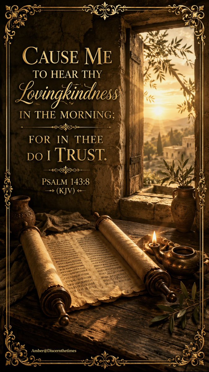 SignsWithAmber's tweet photo. ☀️ As the sun rises, may we hear the lovingkindness of the Lord above every fear, distraction, and worry.

His mercy greets us each morning, His faithfulness never fails, and His guidance is sure for those who trust in Him.

“Cause me to hear thy lovingkindness in the morning; for in thee do I trust.” — Psalm 143:8 (KJV)

🙏 Have a blessed day in His presence.