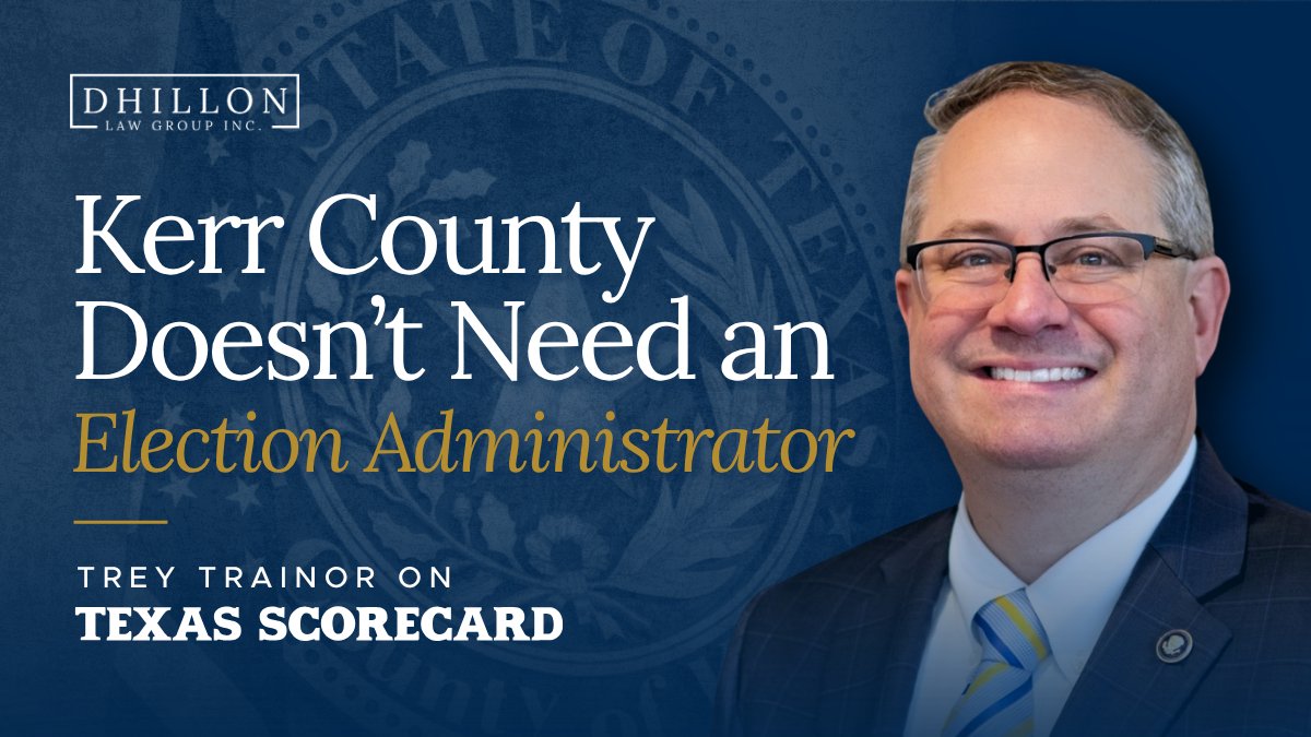 dhillonlaw's tweet photo. Public confidence is strengthened when the government remains as transparent and accountable as possible. Dhillon Law Group Partner Trey Trainor, @TXElectionLaw, published in Texas Scorecard ⬇️

https://t.co/qUEevxJoyX https://t.co/k1zaPRzrTB