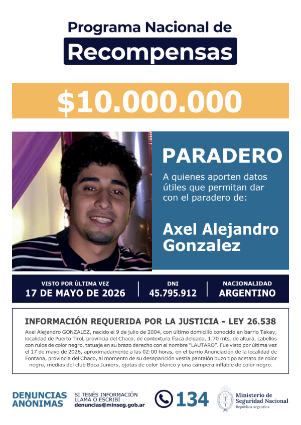 PFAOficial's tweet photo. 👇Con un CLICK podés hacer mucho, sólo tenés que compartir esta imagen. ℹ️Si tenés información, comunicate de manera anónima al 134 o escribí a denuncias@minseg.gob.ar. #AyudanosAEncontrarlos🇦🇷 https://t.co/agm1N6XUiD